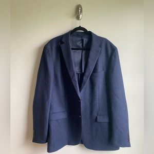 Lauren Ralph Lauren Navy 100% Wool Unlined Blazer, Size 46L